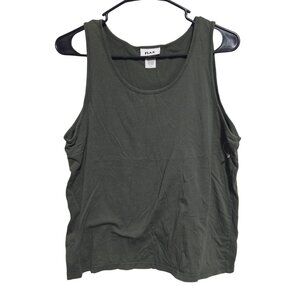 Flax Olive Green Sleeveless Tank Top Womens Size Medium Casual Minimalist